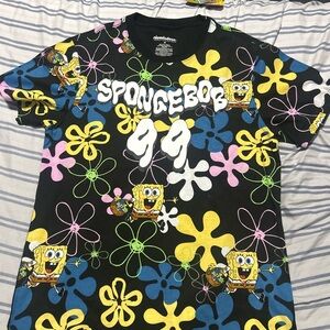 SpongeBob SquarePants Kids' Black Graphic T-Shirt
